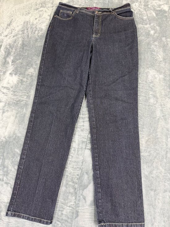 Gloria Vanderbilt Denim - Gloria Vanderbilt Amanda Tapered Leg Dark Wash Jeans Size 14  Stretch Denim